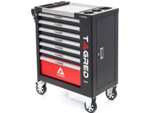 Dílenský vozík s nářadím, 7 zásuvek, 298 ks nářadí TA217