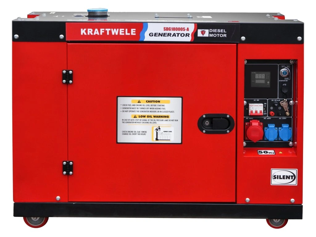 Generátor, elektrocentrála 18kVA se startérem, AVR, 230V/380V, KRAFTWELE SDG18000-A SILENT